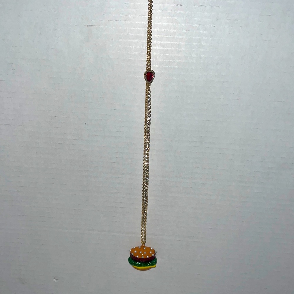 Betsey Johnson burger necklace